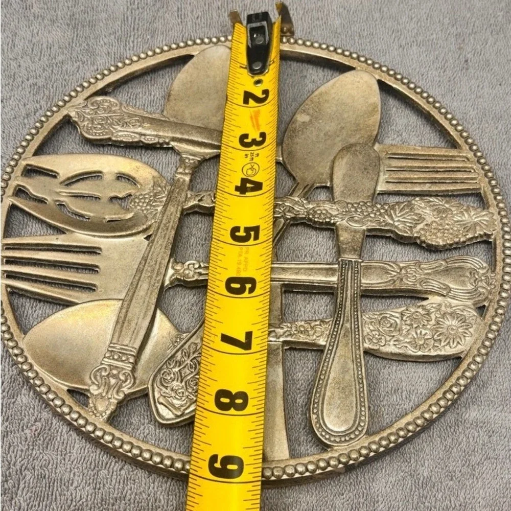 Vintage Godinger Silver Plated Flatware Trivet 9 Inch Utensil Wall Decor